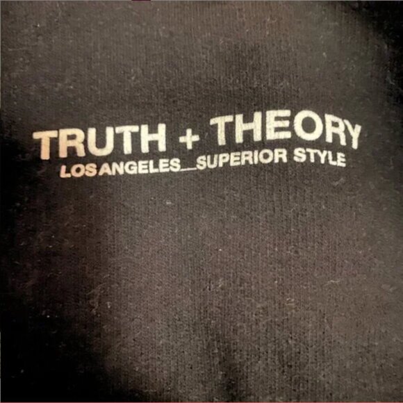 Truth + Theory Black Floral Graphic Hoodie – Size L – Streetwear LA Style - Picture 7 of 10